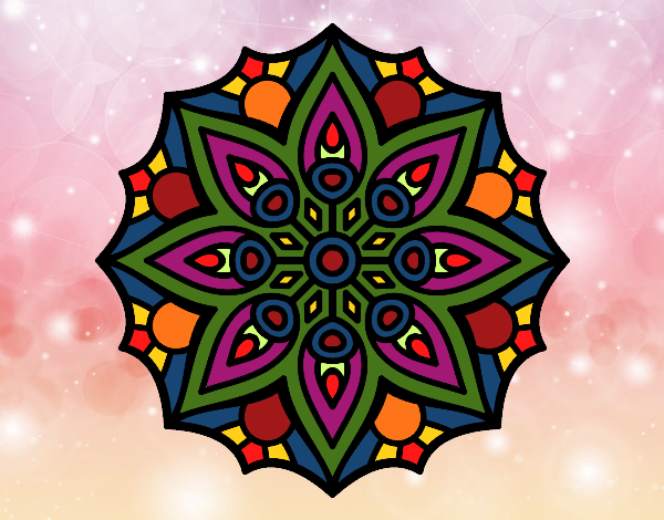 Mandala simetría sencilla