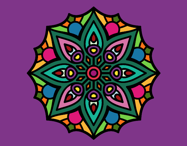 Mandala simetría sencilla