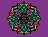 Dibujo Mandala simetría sencilla pintado por nirvanna