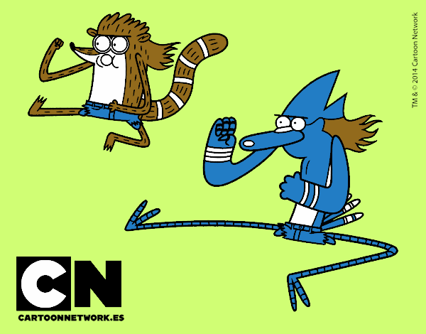 Mordecai y Rigby karatekas