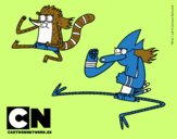 Mordecai y Rigby karatekas