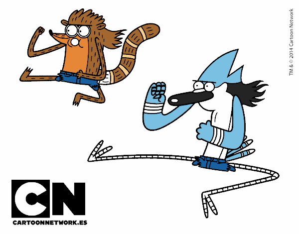 Mordecai y Rigby karatekas