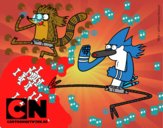 Mordecai y Rigby karatekas