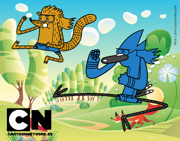 Mordecai y Rigby karatekas