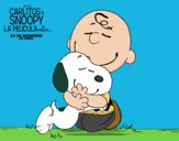 Snoopy y Carlitos abrazados