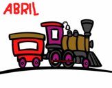 Dibujo Tren con vagón pintado por abril2303
