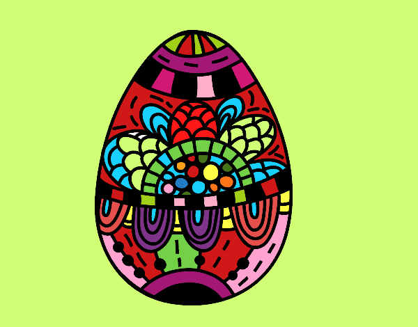 Un huevo de Pascua floral