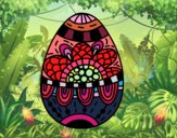 Dibujo Un huevo de Pascua floral pintado por 3lsa