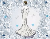 Dibujo Vestido de boda con cola pintado por Margo110