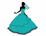 Dibujo Vestido de boda pintado por prinsese