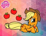 Dibujo Applejack y sus manzanas pintado por herreramic