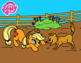 Dibujo Applejack y Winona pintado por herreramic