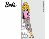 Dibujo Barbie con cazadora de cuadros pintado por sofilunik