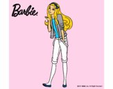 Dibujo Barbie con look casual pintado por sofilunik