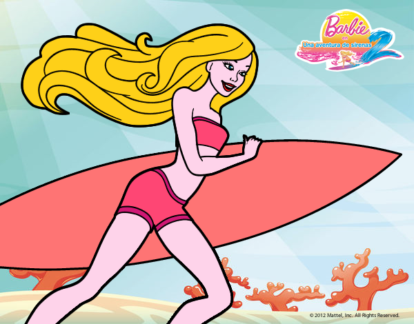 Barbie corre al agua