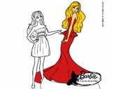 Dibujo Barbie estrena vestido pintado por sofilunik