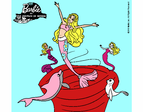 Barbie sirena contenta