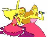 Barbie y la princesa cantando