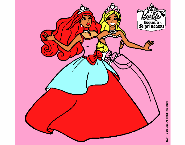 Barbie y su amiga súper felices