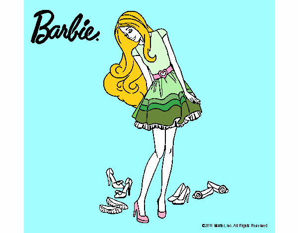 Barbie y su colección de zapatos