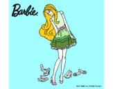 Dibujo Barbie y su colección de zapatos pintado por sofilunik