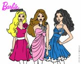 Barbie y sus amigas vestidas de fiesta