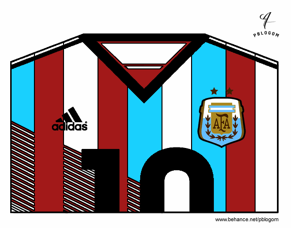 Camiseta del mundial de fútbol 2014 de Argentina