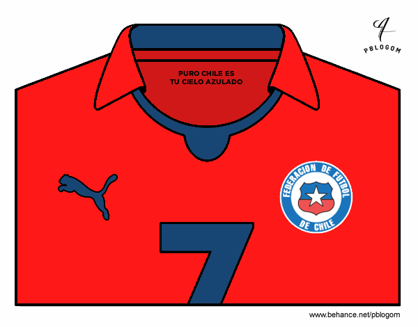 Camiseta del mundial de fútbol 2014 de Chile