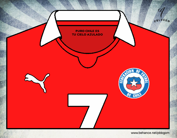 Camiseta del mundial de fútbol 2014 de Chile