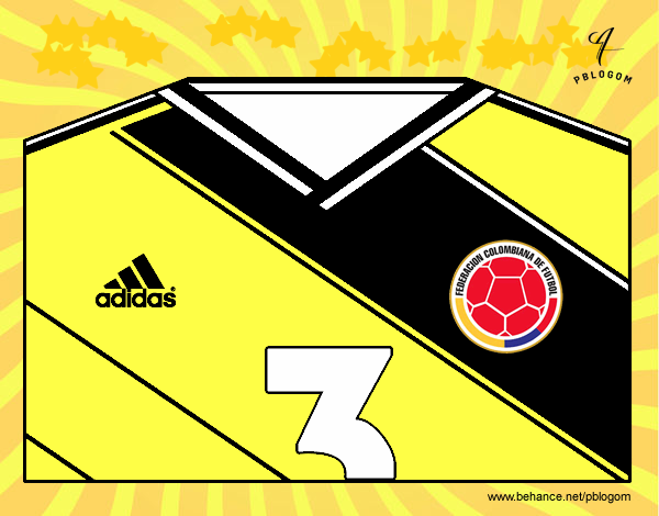 Camiseta del mundial de fútbol 2014 de Colombia