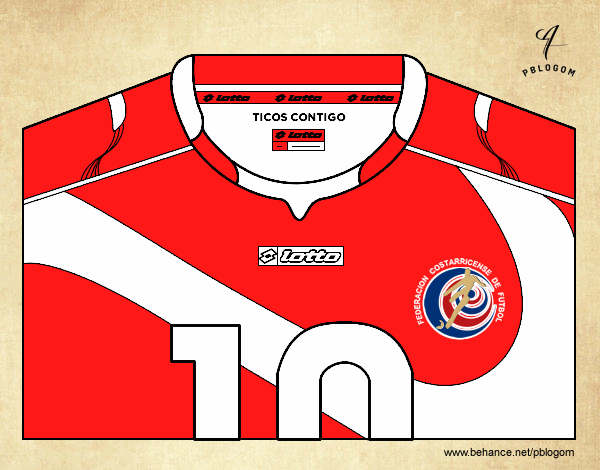 Camiseta del mundial de fútbol 2014 de Costa Rica