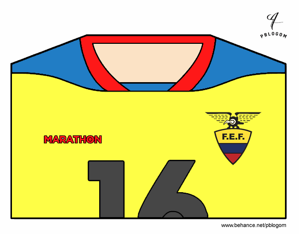 Camiseta del mundial de fútbol 2014 de Ecuador