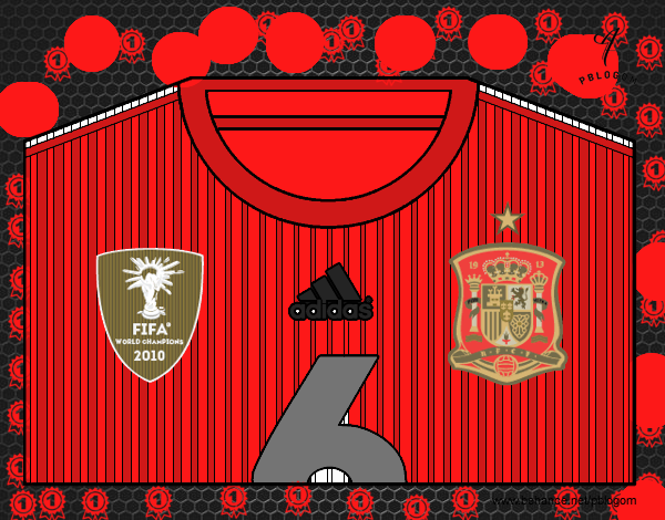 Camiseta del mundial de fútbol 2014 de España