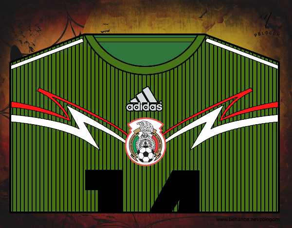 Camiseta del mundial de fútbol 2014 de México