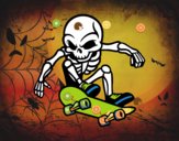 Dibujo Esqueleto Skater pintado por MARCOS2008