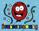 Dibujo Felicidades pintado por linda423