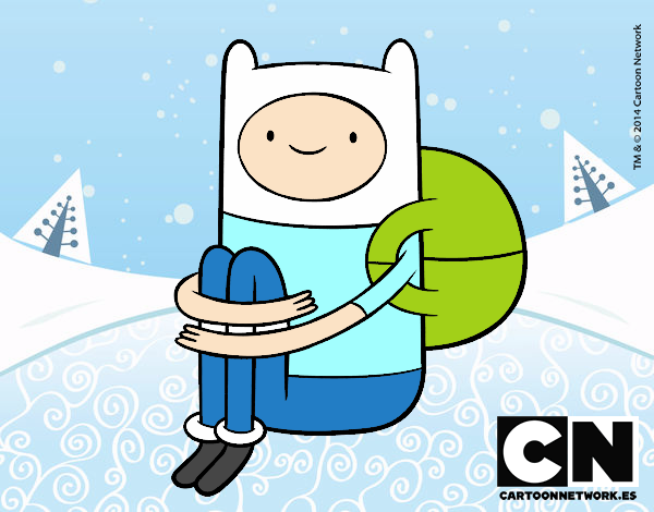 finn en la nieve 