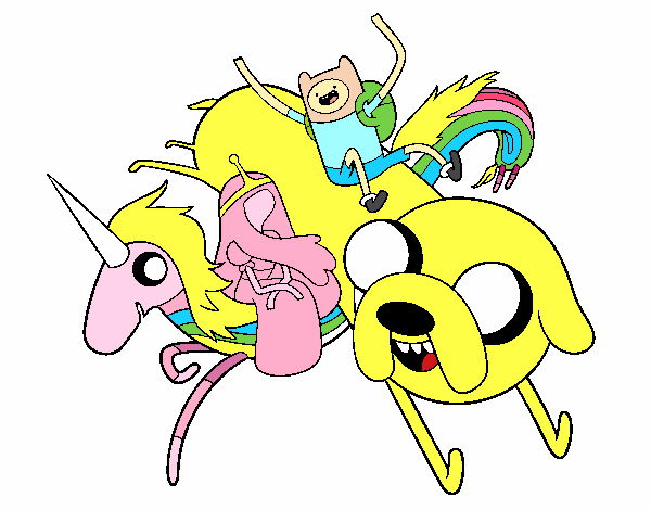 Finn y Jake con la Princesa Chicle