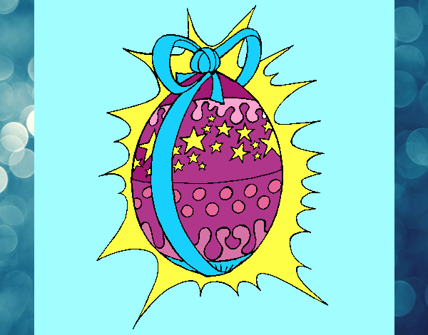 Dibujo Huevo de pascua brillante pintado por sofia04
