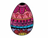 Huevo de Pascua con corazones