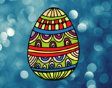 Dibujo Huevo de Pascua estampado con ondas pintado por carlosvill