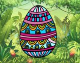 Dibujo Huevo de Pascua estampado con ondas pintado por rubenanton