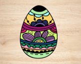 Huevo de Pascua estampado floral