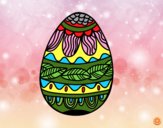 Dibujo Huevo de Pascua estampado vegetal pintado por carlosvill