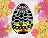 Dibujo Huevo de Pascua estilo japonés pintado por carlosvill