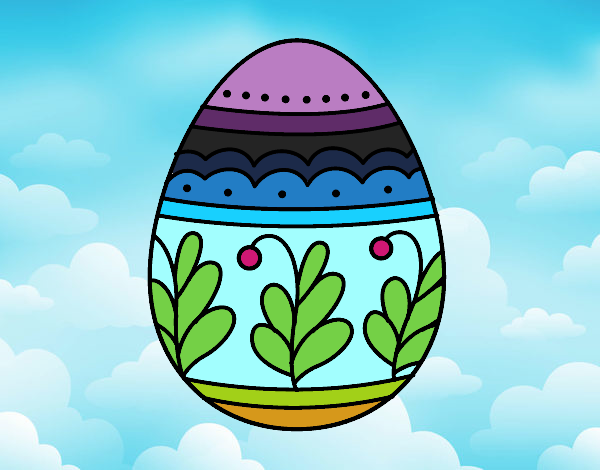 Dibujo Huevo de Pascua mandala pintado por JuanMar3