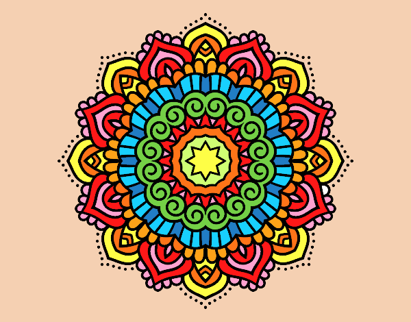 Mandala estrella decorada