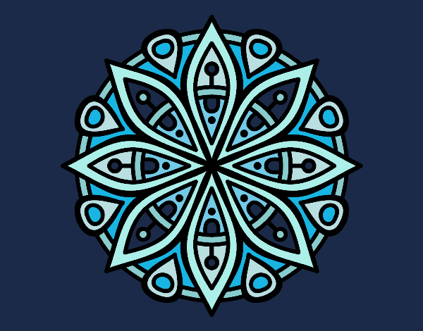 Dibujo Mandala para la concentración pintado por michinita