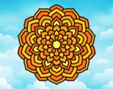 Dibujo Mandala pétalos de flor pintado por enylu