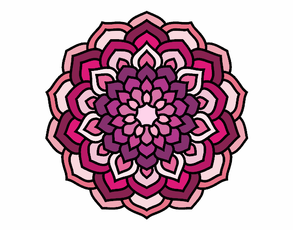 Dibujo Mandala pétalos de flor pintado por dallana-12